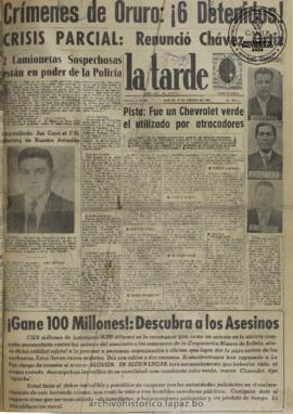 La Tarde, edición del 1 de agosto de 1961