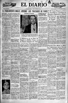 El Diario, edición del 19 de noviembre de 1954