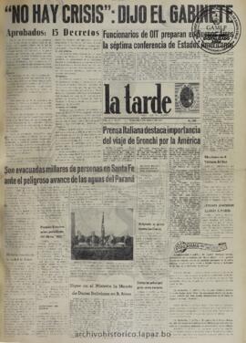La Tarde, edición del 7 de abril de 1961