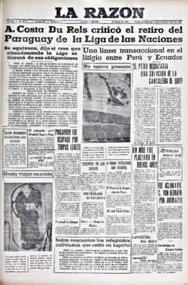 La Razón , edición del 26 de febrero de 1937