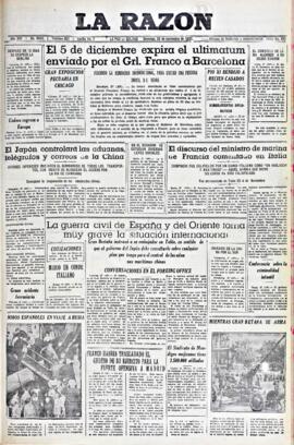 La Razón, edición del 28 de noviembre de 1937