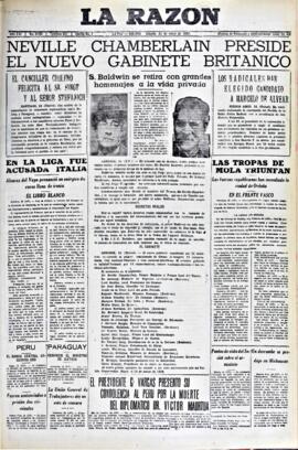 La Razón, edición del 29 de mayo de 1937