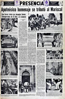 Presencia, edición del 6 de diciembre de 1965