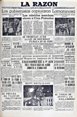 La Razón , edición del 21 de febrero de 1937