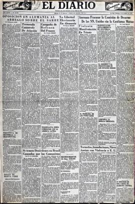 El Diario, edición del 23 de marzo de 1952
