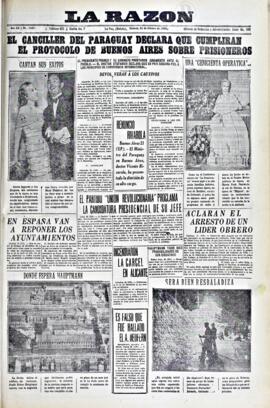 La Razón, edición del 21 de febrero de 1936