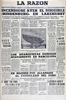 La Razón, edición del 7 de mayo de 1937