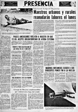 Presencia, edición del 12 de junio de 1966