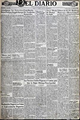 El Diario, edición del 21 de abril de 1952