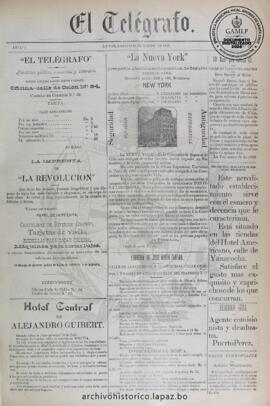 El Telegrafo, edición del 11 de marzo de 1893