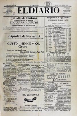 El Diario, edición del 25 de julio de 1905
