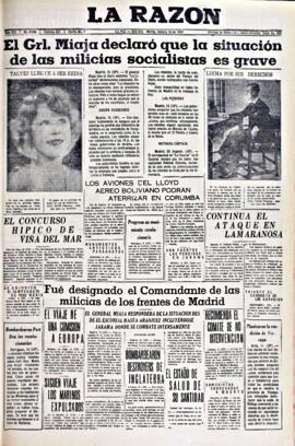 La Razón , edición del 16 de febrero de 1937