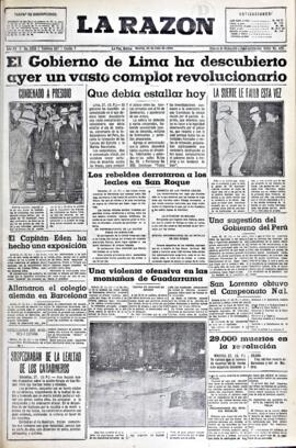 La Razón, edición del 28 de julio de 1936