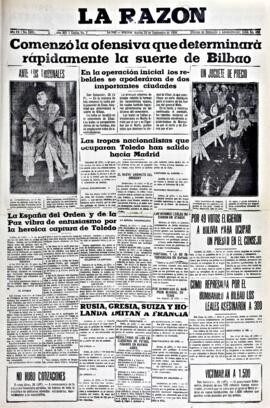 La Razón, edición del 29 de septiembre de 1936