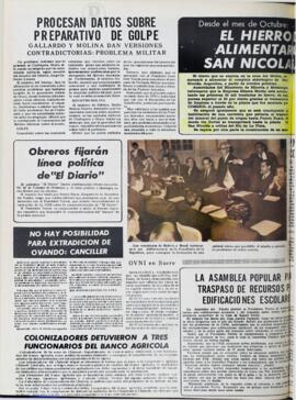 PROCESAN DATOS SOBRE PREPARATIVO DE GOLPE GALLARDO Y MOLINA DAN VERSIONES CONTRADICTORIAS: PROBLEMA MILITAR. (1971, 17 de agosto). Hoy [La Paz, Bolivia], p. 8.