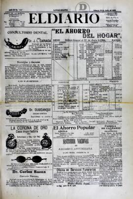 El Diario, edición del 28 de julio de 1906
