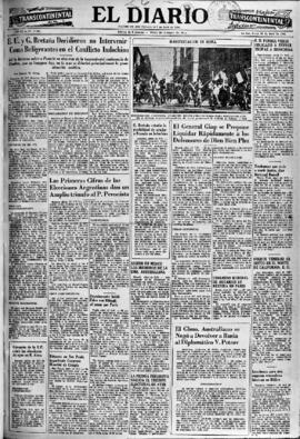 El Diario, edición del 26 de abril de 1954