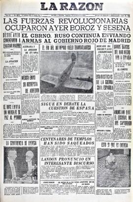 La Razón, edición del 25 de octubre de 1936