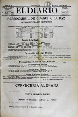 El Diario, edición del 23 de mayo de 1906
