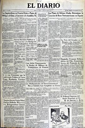 El Diario, edición del 14 de agosto de 1953