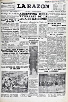 La Razón, edición del 18 de junio de 1936