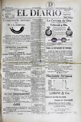 El Diario, edición del 13 de Octubre de 1906