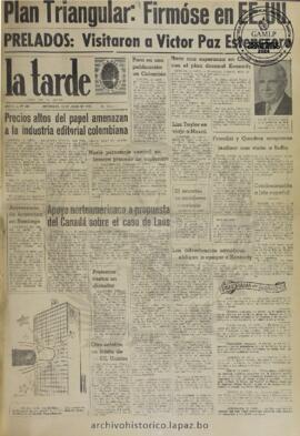 La Tarde, edición del 12 de julio de 1961