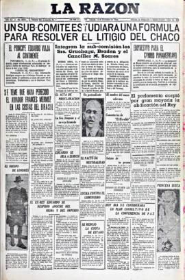 La Razón, edición del 12 de diciembre de 1936