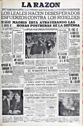 La Razón, edición del 11 de noviembre de 1936