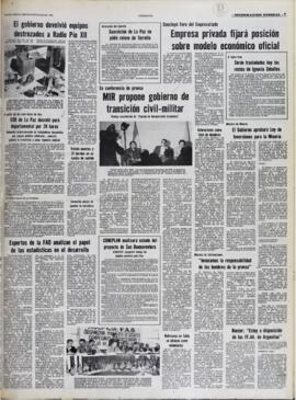 ACLARACIÓN DEL EJERCITO, GUARMICIÓN DE LA PAZ NO PIDIÓ RELEVO DE TORRELIO. (1982, 26 de mayo). Presencia [La Paz, Bolivia], p. 9.