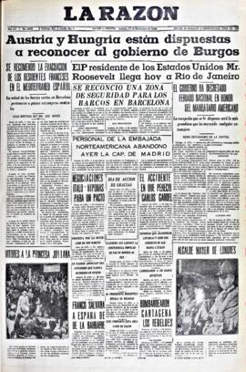 La Razón, edición del 27 de noviembre de 1936