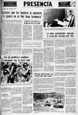 Presencia, edición del 23 de diciembre de 1966