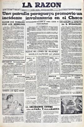 La Razón, edición del 22 de octubre de 1937