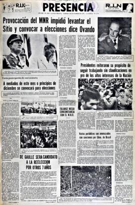 Presencia, edición del 5 de noviembre de 1965