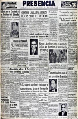 Presencia, edición del 9 de junio de 1964