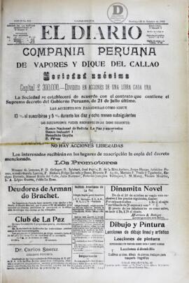 El Diario, edición del 28 de Octubre de 1906