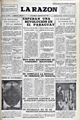 La Razón, edición del 30 de mayo de 1936