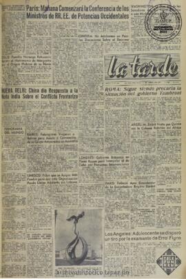 La Tarde, edición del 11 de abril de 1960