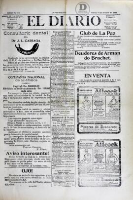 El Diario, edición del 19 de Octubre de 1906