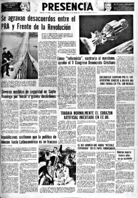 Presencia, edición del 24 de abril de 1966