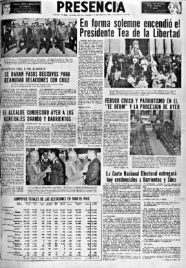 Presencia, edición del 17 de julio de 1966