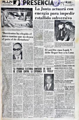 La Razón, edición del 12 de mayo de 1965
