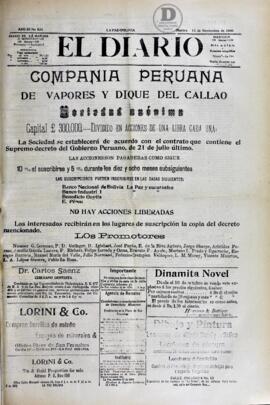 El Diario, edición del 13 de noviembre de 1906