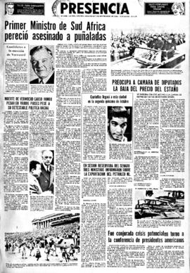 Presencia, edición del 7 de septiembre de 1966