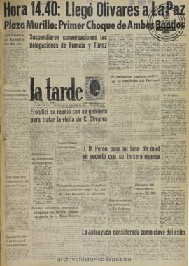 La Tarde, edición del 29 de diciembre de 1961