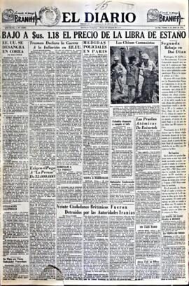 El Diario, edición del 15 de junio de 1951