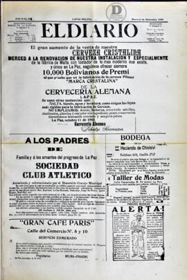 El Diario, edición del 5 de diciembre de 1905