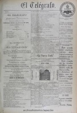 El Telegrafo, edición del 8 de marzo de 1894