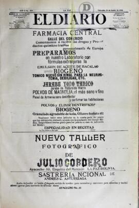 El Diario, edición del 24 de enero de  1906
