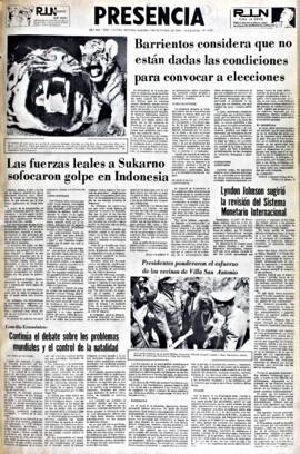 Presencia, edición del 2 de octubre de 1965